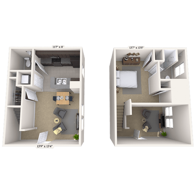 Floorplan image of unit 627-102