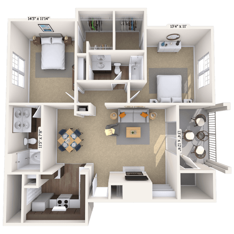 Floorplan image of unit 011015