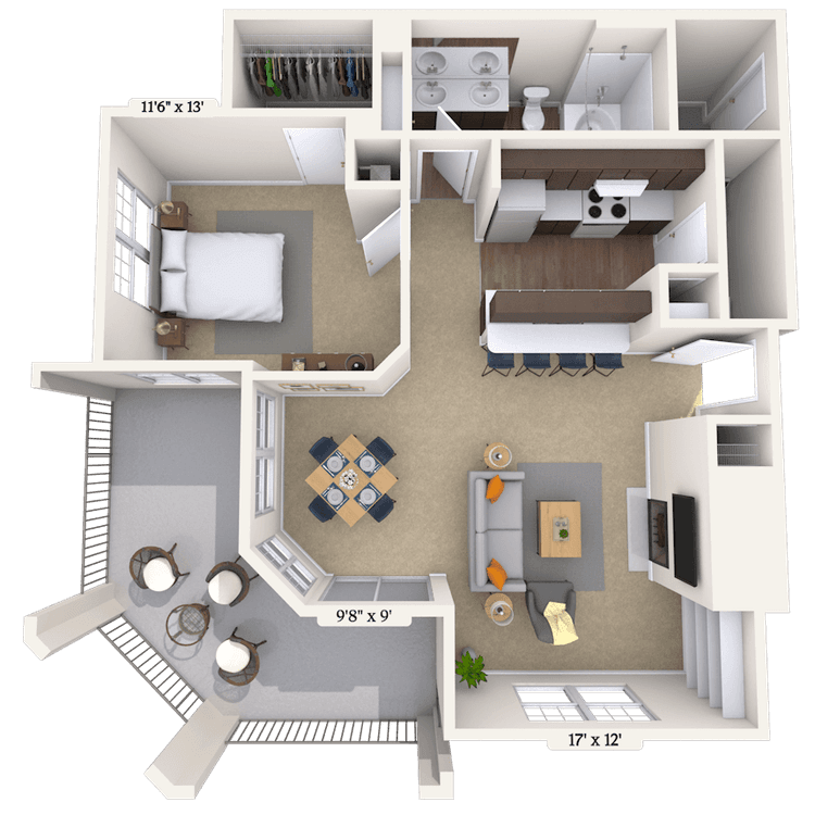 Floorplan image of unit 011331