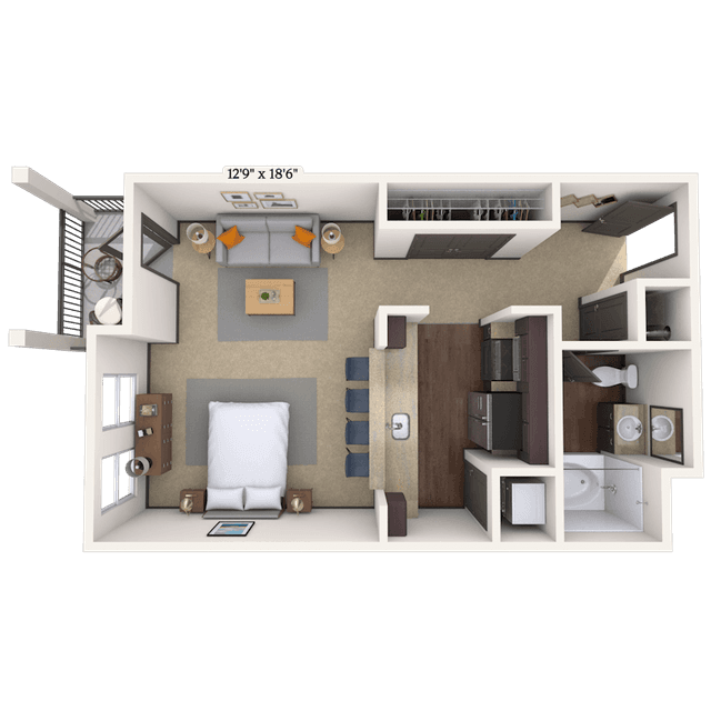Floorplan image of unit 01107