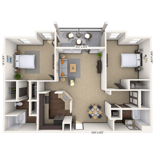 Floorplan image of unit 01306