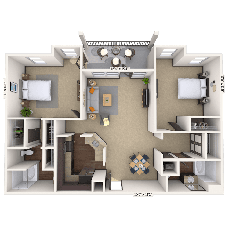 Floorplan image of unit 01306