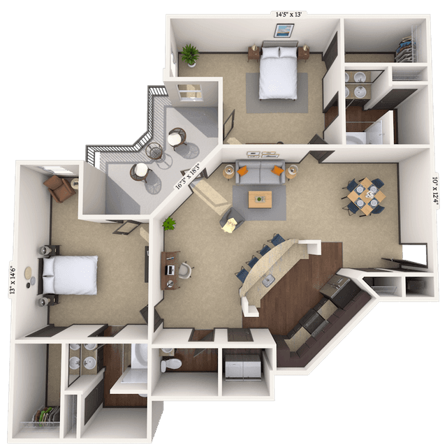 Floorplan image of unit 01205