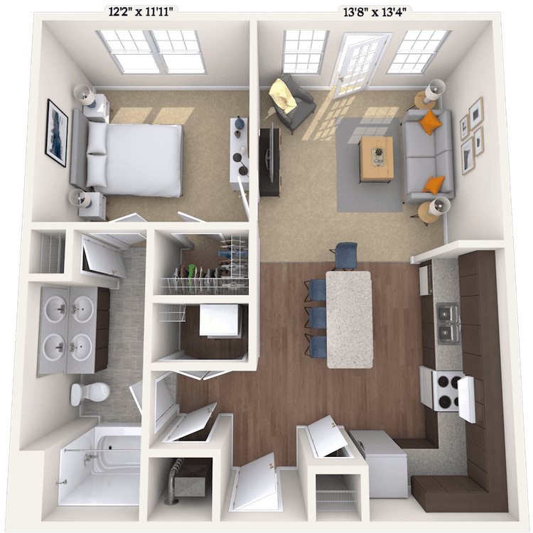 Floorplan image of unit 200C157