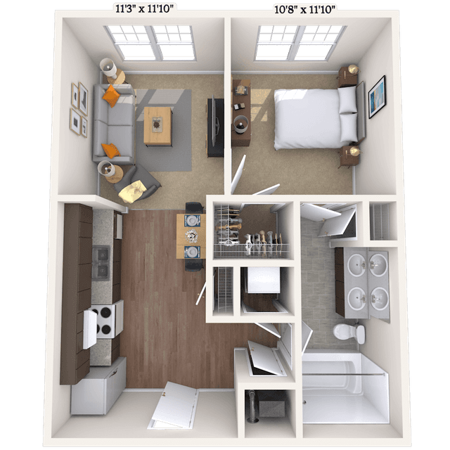 Floorplan image of unit 200C251