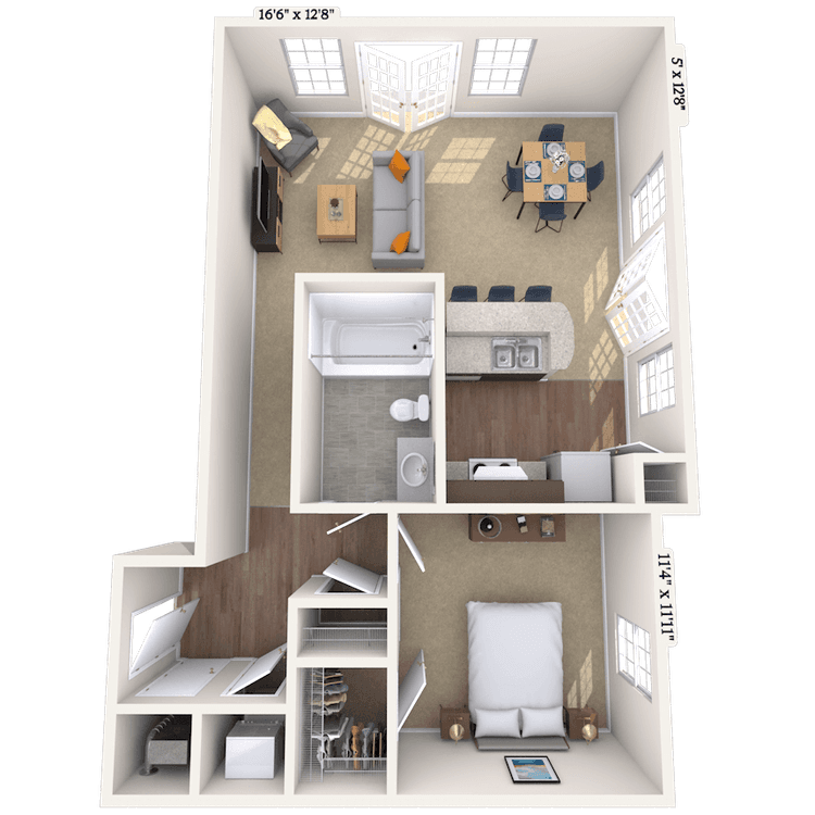 Floorplan image of unit 200D174