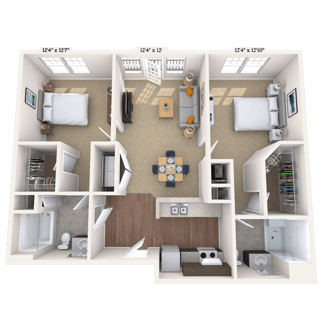 Floorplan image of unit 200D371