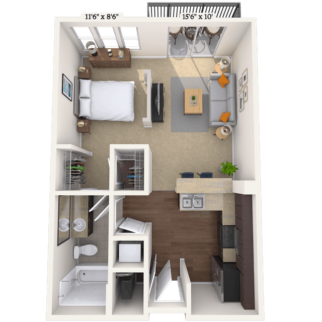 Floorplan image of unit 02637