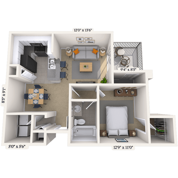 Floorplan image of unit 011434