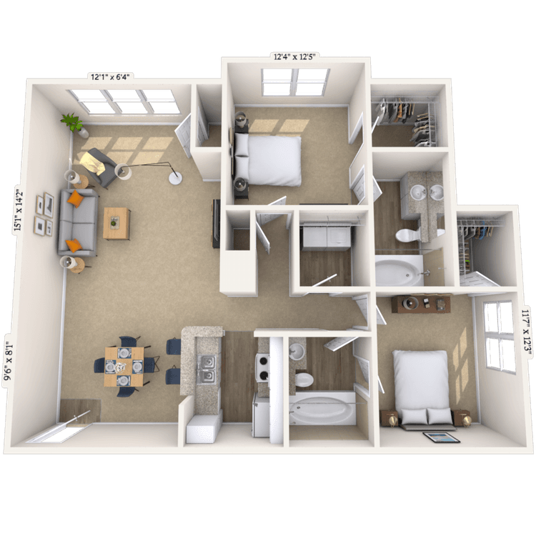 Floorplan image of unit 070721