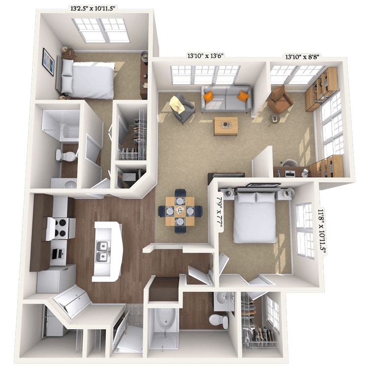 Floorplan image of unit 01010208