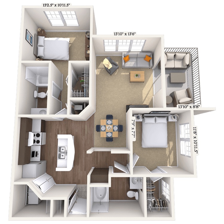 Floorplan image of unit 04040402