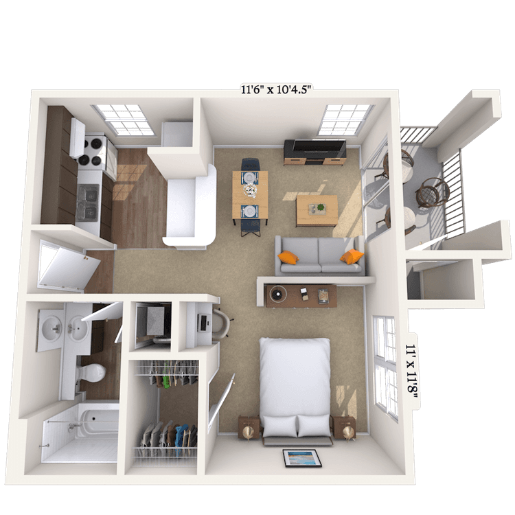 Floorplan image of unit 10100623