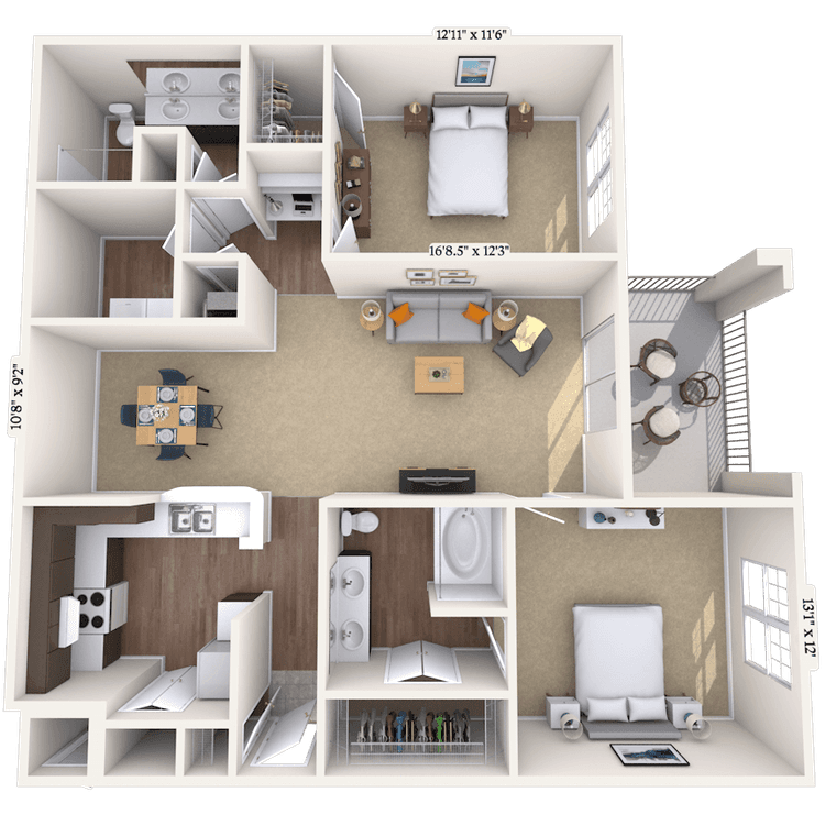 Floorplan image of unit 13130131