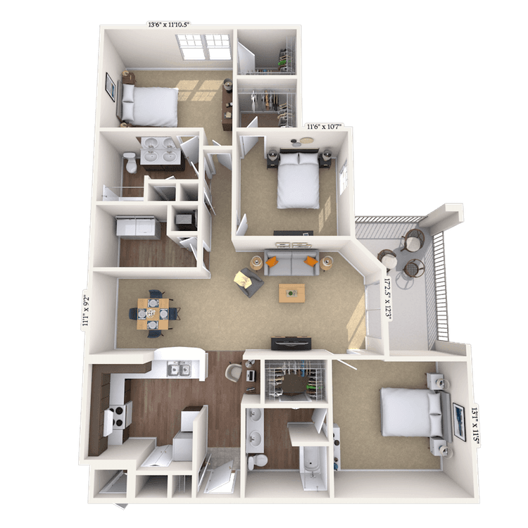 Floorplan image of unit 13130132