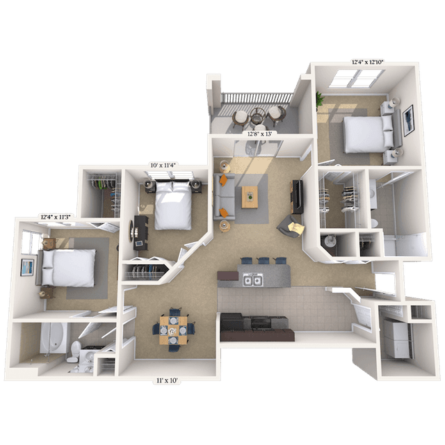 Floorplan image of unit 13201