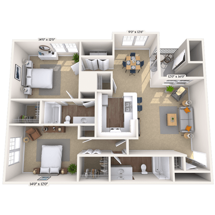 Floorplan image of unit 121221