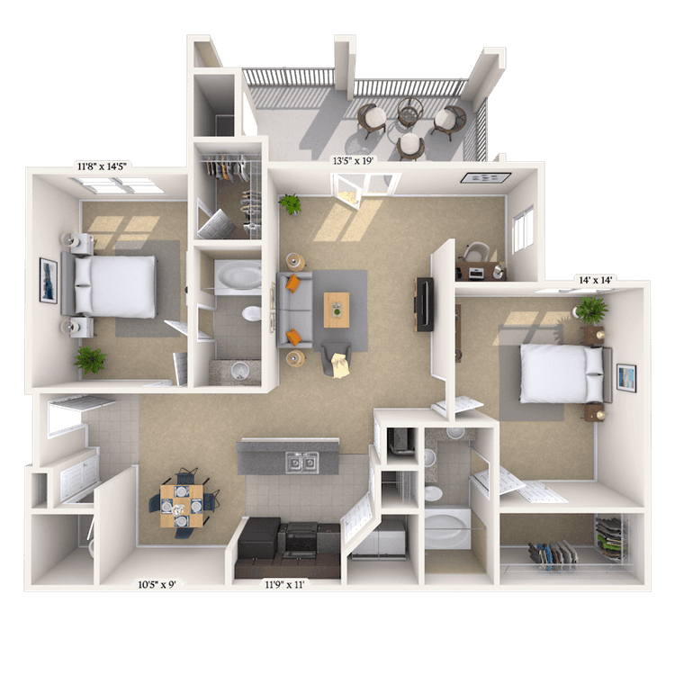 Floorplan image of unit 300103