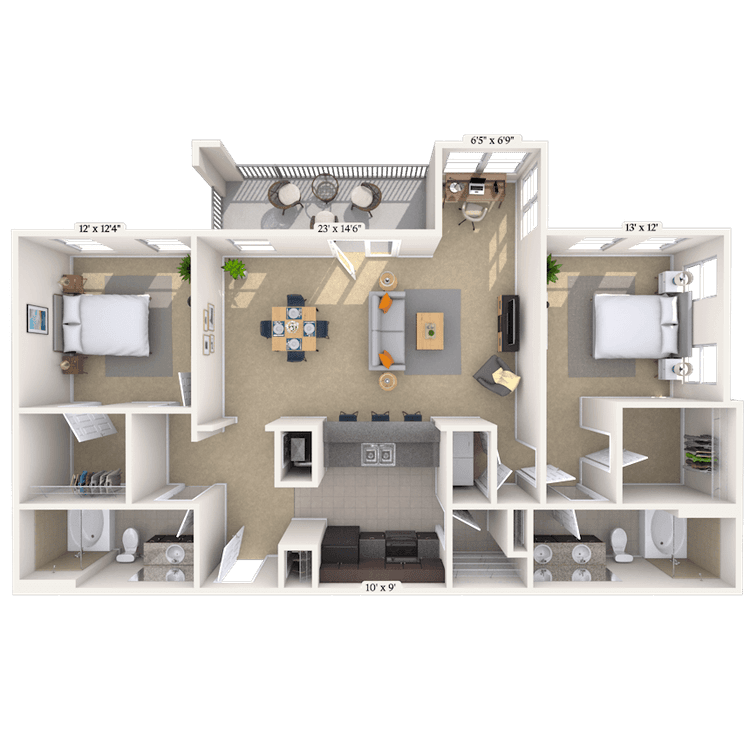 Floorplan image of unit 400102