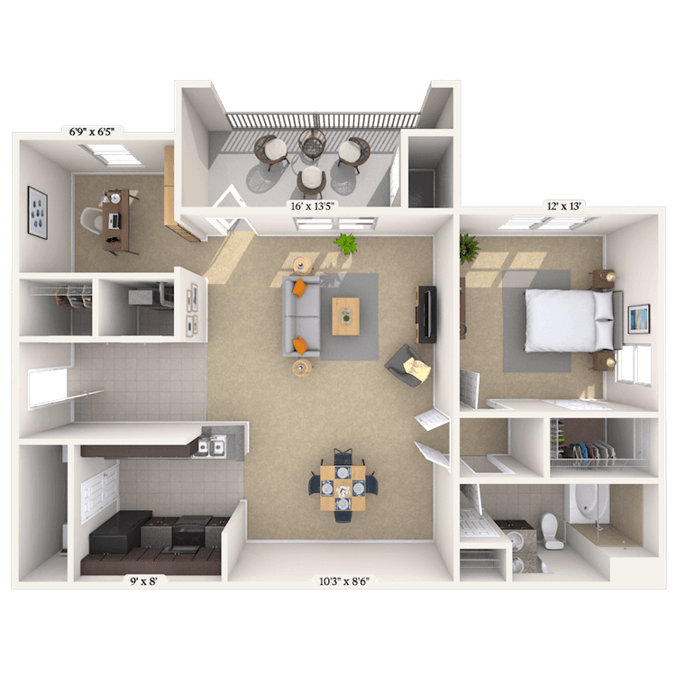 Floorplan image of unit 600207