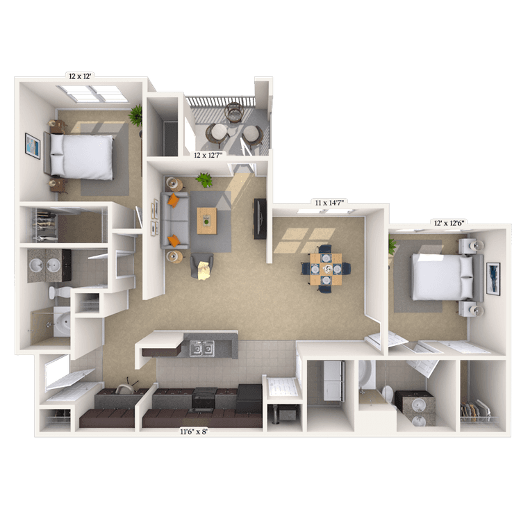 Floorplan image of unit 800305
