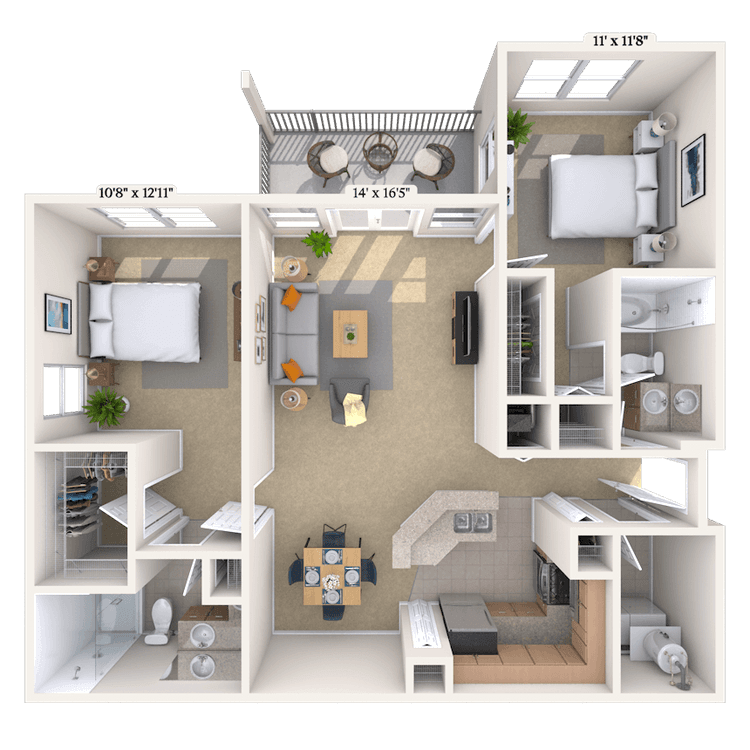 Floorplan image of unit 1111216