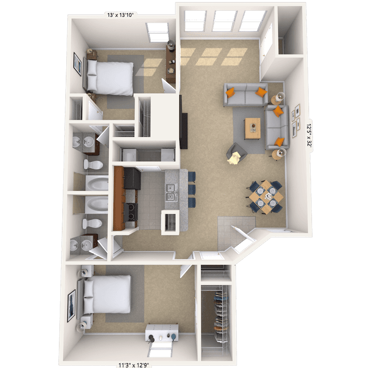 Floorplan image of unit 060604