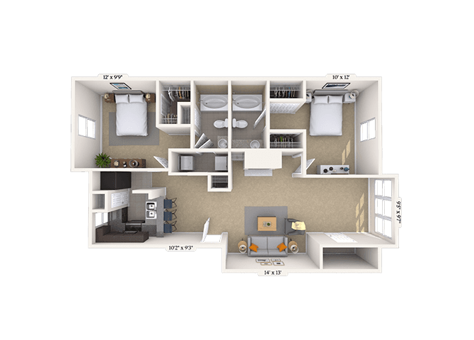 Floorplan image of unit 060607