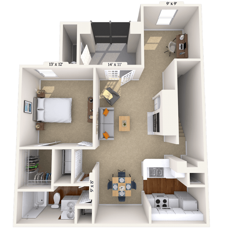 Floorplan image of unit 010925