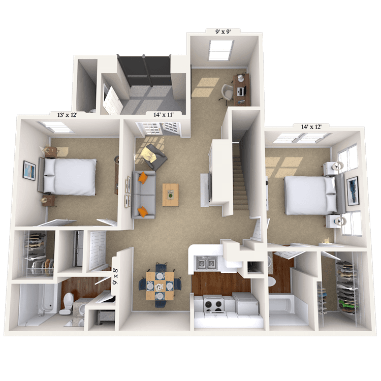 Floorplan image of unit 011027