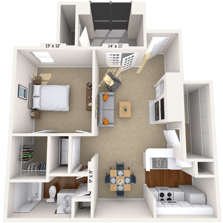 Floorplan image of unit 011316