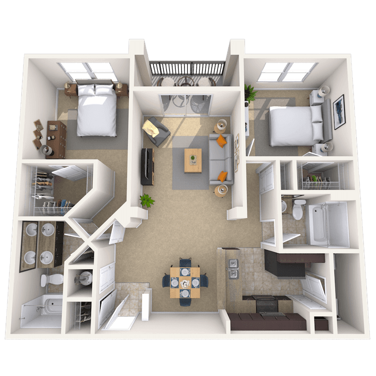 Floorplan image of unit 055208