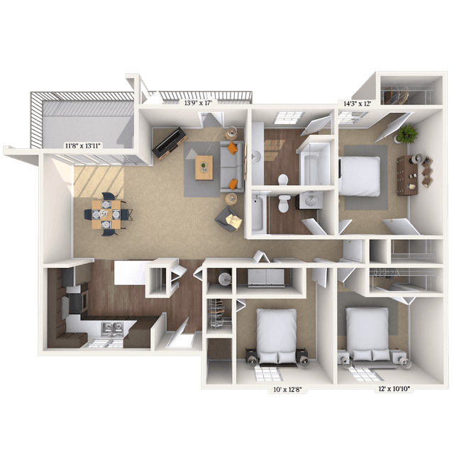 Floorplan image of unit 01113