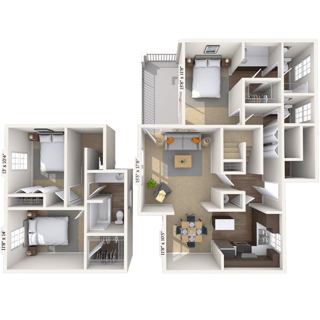 Floorplan image of unit 01090