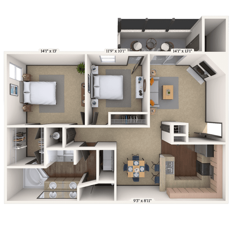Floorplan image of unit 01080