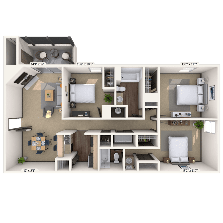 Floorplan image of unit 01093