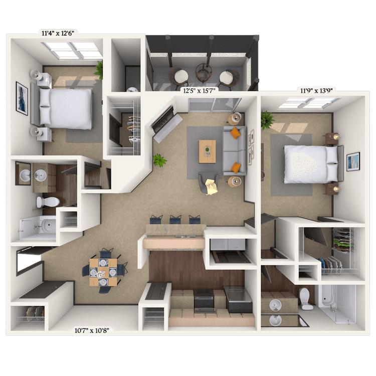 Floorplan image of unit 01294