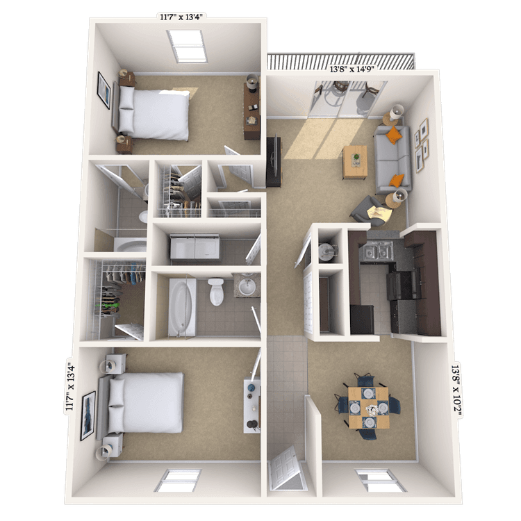 Floorplan image of unit 01103
