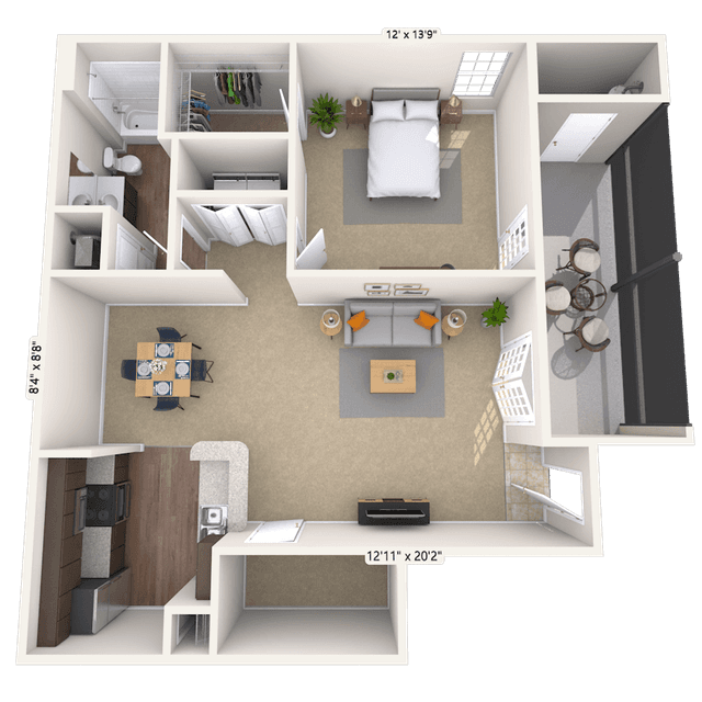 Floorplan image of unit 010818