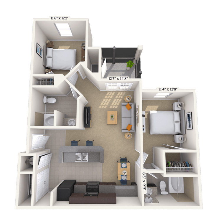 Floorplan image of unit 033201