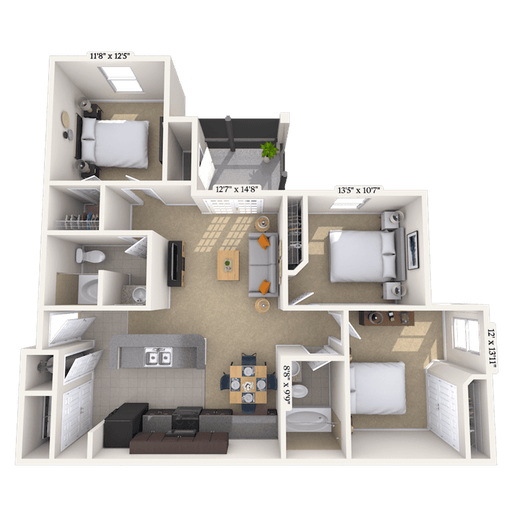Floorplan image of unit 1313101