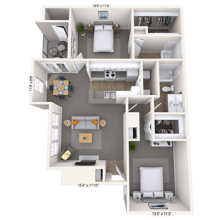 Floorplan image of unit 06605
