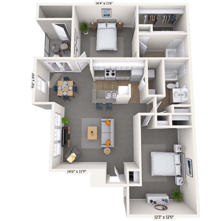 Floorplan image of unit 09903