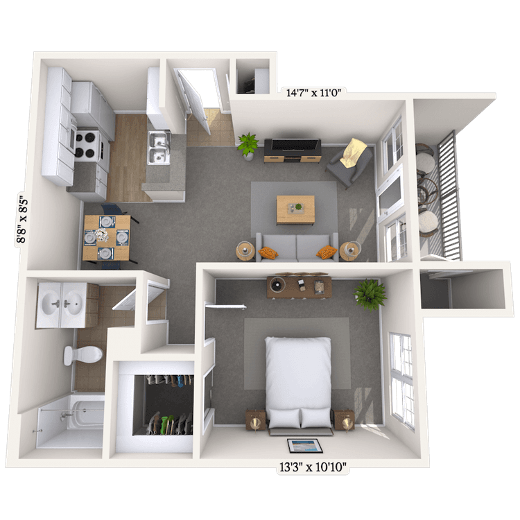Floorplan image of unit 101011