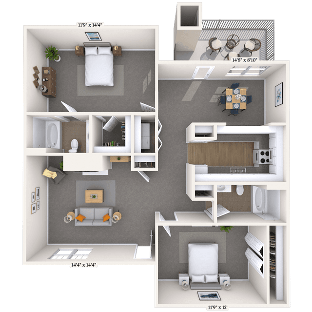 Floorplan image of unit WR934-2