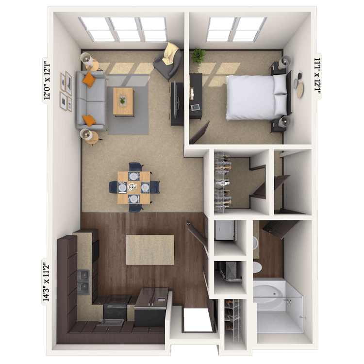 Floorplan image of unit 033-3208