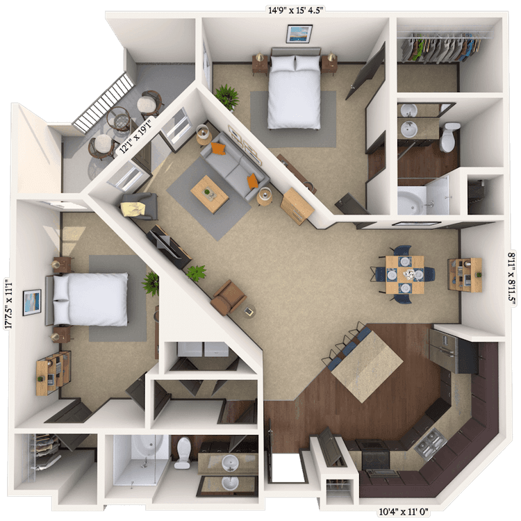 Floorplan image of unit 044-4112