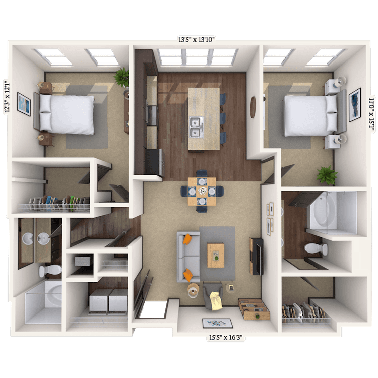 Floorplan image of unit 044-4213