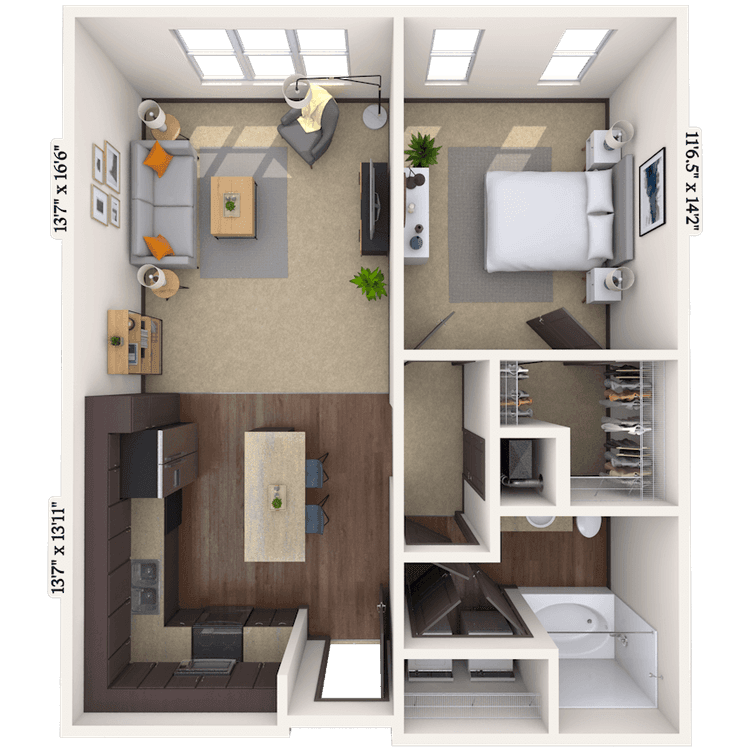 Floorplan image of unit 044-4217