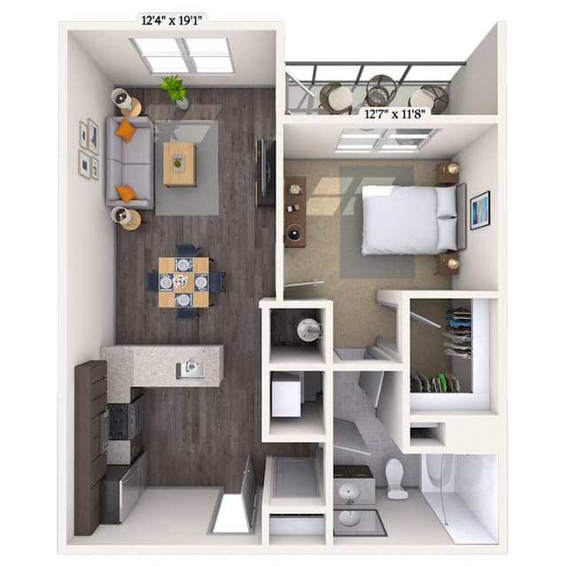 Floorplan image of unit 2402-405